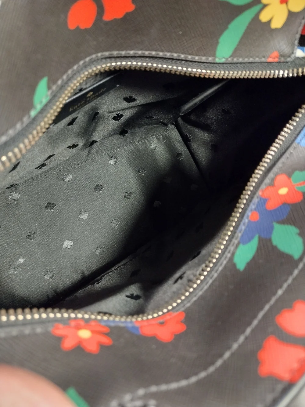 kate spade Black Floral Satchel